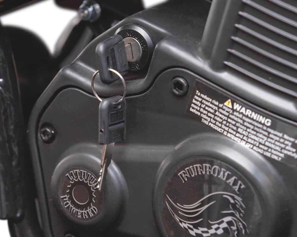 iconic electric minibikes tt350r key start